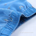 Blauwe streetwear zwemkleding met elastische tailleband